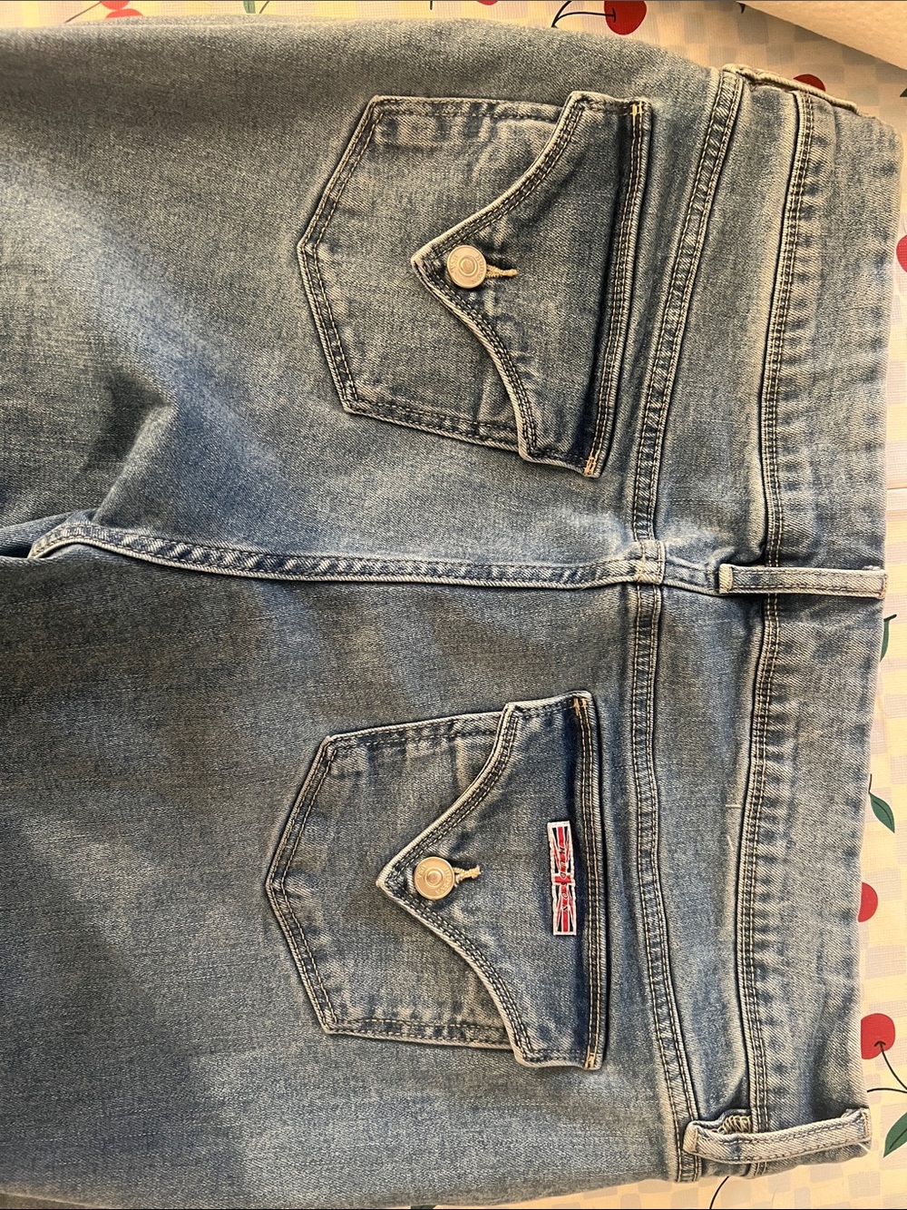 Hudson Jeans mid-rise, straight leg button pocket vintage jeans size 14 ❤️✅ - Picture 4 of 6